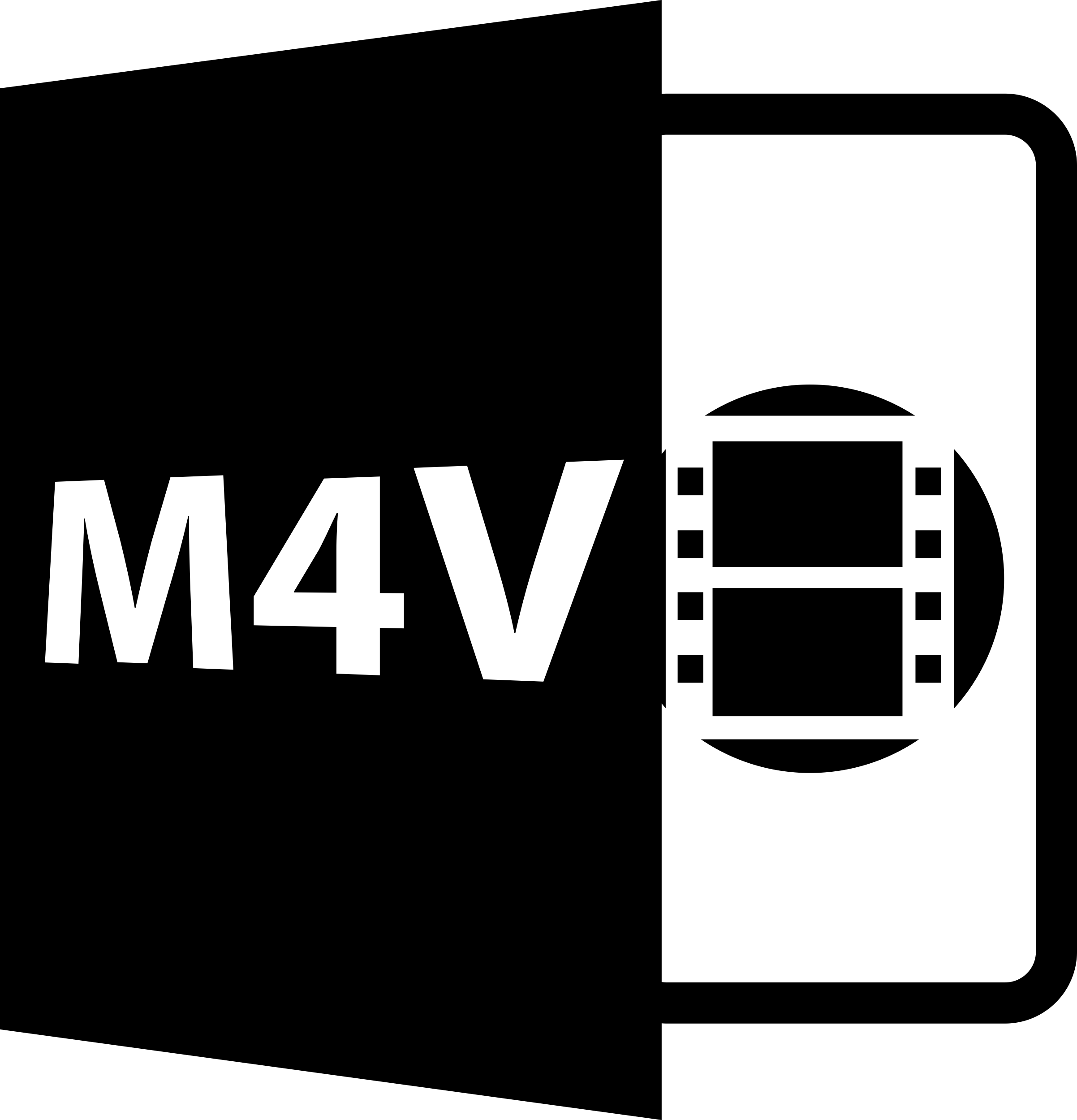 M4V File Format Symbol Sketch Style Svg Vector Free Vectors